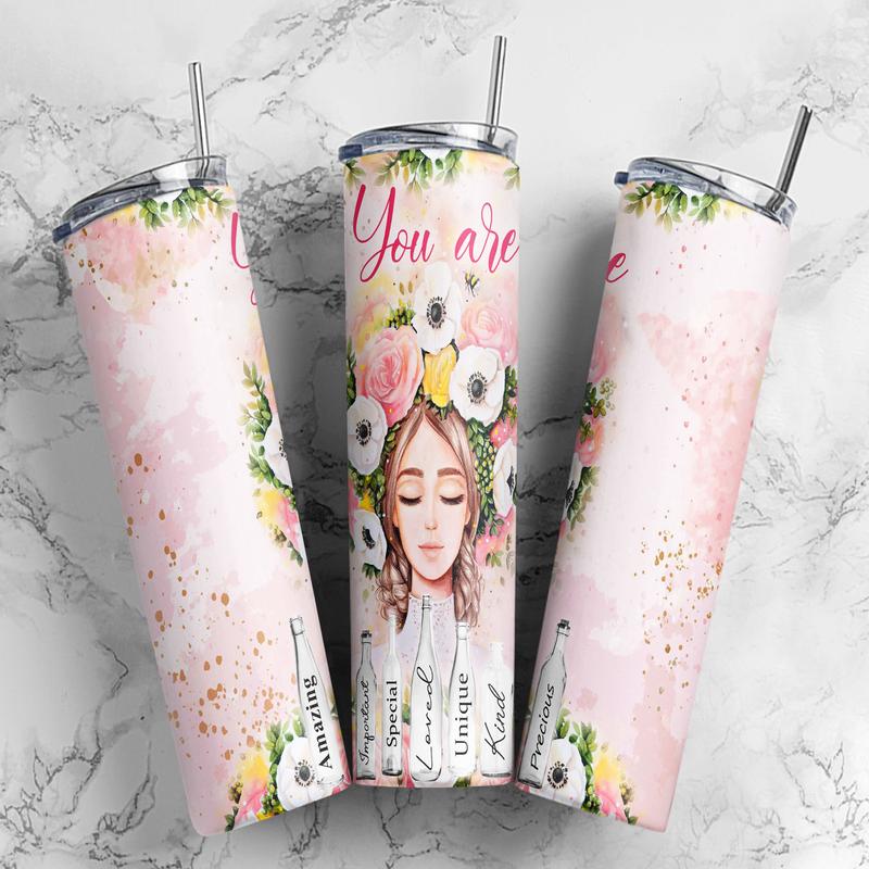 20 oz Skinny Tumbler Black Girl Magic Motivation Sublimation Design, Afro American Women Gift, tumbler PNG