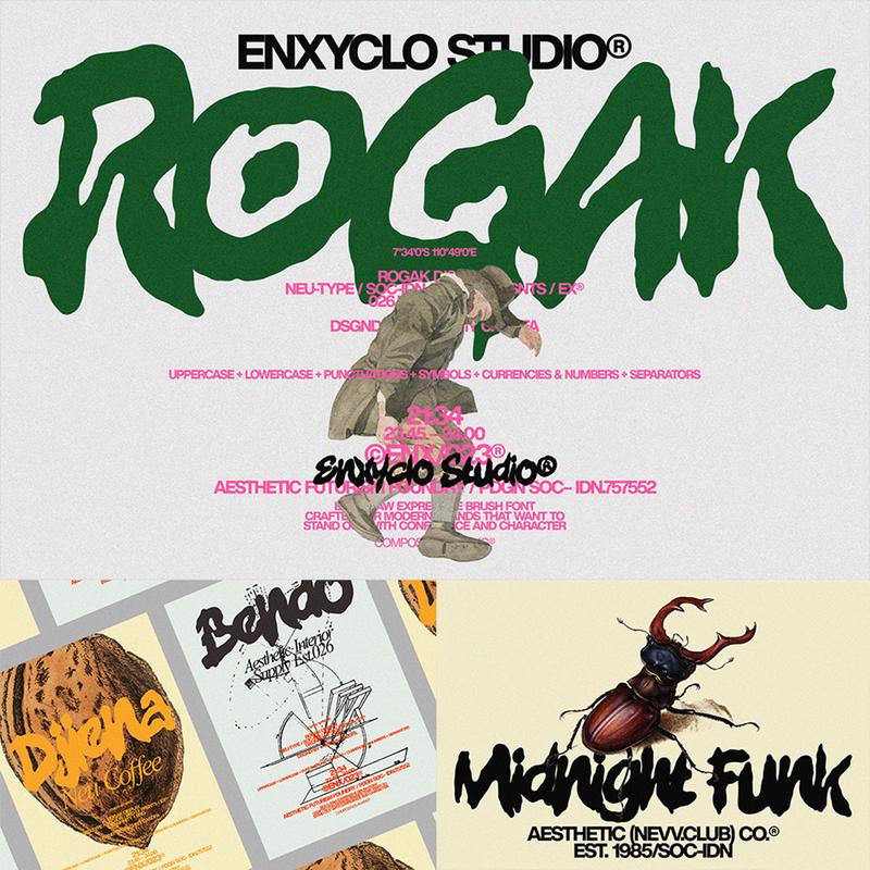 ROGAK  Gritty Expressive Font